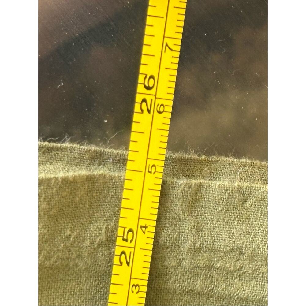 LINEN Olive Green Relaxed Tunic with Side Pockets - Picture 6 of 6